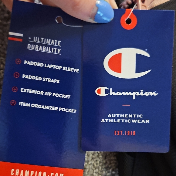 MM🖤🔹️ Champion Two-Tone Gray and Black Backpack - Picture 2 of 4